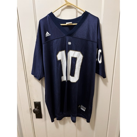 adidas Other - Notre Dame Fighting Irish Adidas Men's XXL College Blue Football Jersey #10